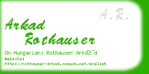 arkad rothauser business card